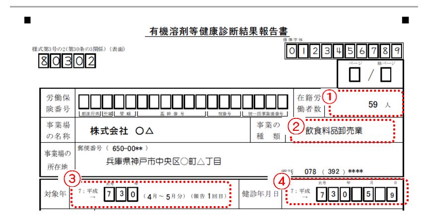 報告 選任 衛生 例 管理 者 記入